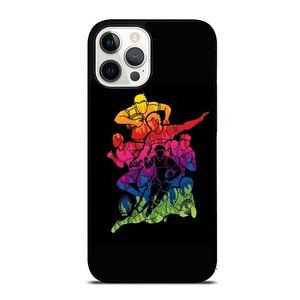 Soccer And Rugby Players Playing Black BG iPhone Case